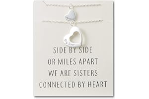 Philip Jones Set di collana Big Sister e Little Sister placcate in argento con carta di citazione