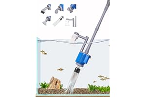 BOXTECH Nettoyeur électrique pour Aquarium, avec changeur d'eau Laveur de Sable Nettoyage des débris Filtre à Eau Douche à Eau débit d'eau 6 en 1 Kit de Nettoyage de Gravier Multifonction (Electric cleaner)