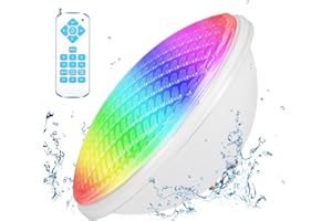 KOLLNIUN Luz LED de la piscina par56 luz de la piscina, iluminación de la piscina 54W, focos submarinos ip68, con control remoto, iluminación de la piscina RGB ajustable