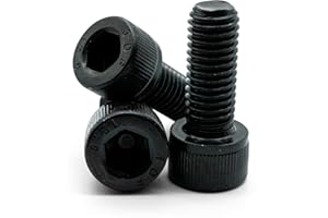 Hippo Hardware M5 (5mm X 20mm) Black Socket Cap Screws Self Colour 12.9 High Tensile Allen Bolt (Pack of 50)