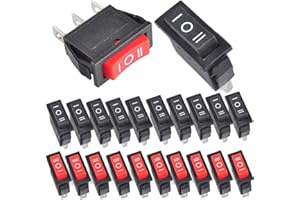 RUNCCI-YUN 20 Pezzi Mini interruttore a bilanciere,on/off/on 3 Pin 3 Posizione SPST interruttore a bilanciere AC 15A/125V 20A/250V