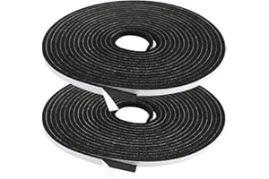 wordmouk Cinta Selladora de Espuma 6x3mm Tira de Sellado Junta, Cinta adhesiva de espuma autoadhesiva, cinta aislante para puertas y ventanas, anticolisión, insonorización, ongitud total 8m, negro