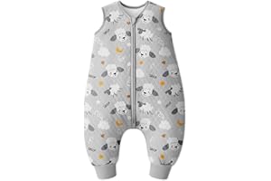 Looxii Gigoteuse Bébé avec Pieds Coton Gigoteuse Tog 2.5 sac de Couchage Toute l'année pour 4-6 Ans Enfants Garçons Filles 100cm