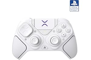 Turtle Beach Victrix Pro BFG Reloaded Blanc PlayStation Manette de gaming modulaire sans fil w/Bluetooth, module Fightpad et effet Hall pour PlayStation 5, PlayStation 4 et PC