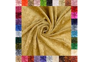 fingsi Mats Pannesamt Stoff – Coupon – edler glänzender Stretch Stoff – 145 cm breit – Dekostoff – Kostüme – Bühne – Vorhänge – Bekleidung – Möbel (21. Gold 1,0m)