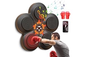 ATMWM Musik Boxmaschine, Musik Boxen Maschine, Music Blue Tooth Boxing Machine, Box Trainings Schlagausrüstung, Wandmontierte Boxmaschine mit Handschuhen Für Home Exercise