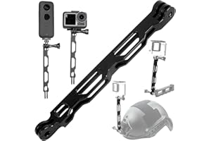 MOUNT KUMGANG Aluminum Alloy Extension Arm Aluminum Arm Helmet Mount Camera Extension Arm GoPro Extension Metal Arm for Gopro Hero 8/7/6/5/4/3 and Action Camera