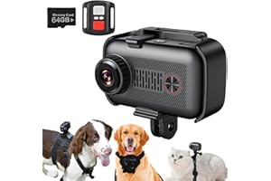 AGRDEED Cat Camera Collar, 2K Pet Video Collar Cam, Mini Pet Camera Dog Collar with 64gb Sd Card and Video Records for Indoor Outdoor