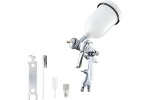 BenBow Pistolet à Peinture PK60 MP 1,3 mm buse + réservoir de Peinture de 600 ML – idéal pour la Peinture Automobile, Les bricoleurs – Pistolet pulvérisateur