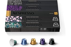 Nespresso Original, wybór espresso i kawy Lungo, palona od jasnego do ciemniejszego, 50 kapsułek kawy
