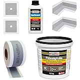 Isolbau Dichtset 5,5 kg Duschabdichtung Dichtset Dusche Abdichtung Flüssigfolie Dichtfolie Dichtband Innenecken Wandmanschett