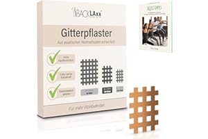 BACKLAxx ® Cross Tape 120 pièces qualité premium – Set de patch acupuncture en taille type b – eBook complet GRATUIT avec 60 exemples d'utilisation – Crosstape d'acupuncture pour taping