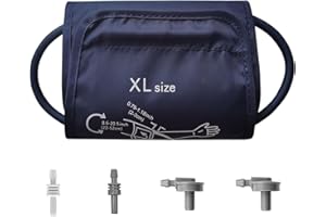 YUKIYI Bardzo duży mankiet do pomiaru ciśnienia krwi, duże ramiona, 23–50 cm, duży mankiet do automatycznego ciśnieniomierza, urządzenie cyfrowe, z 4 dodatkowymi stawami