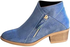 NUSGEAR 2023 Botines Mujer Zapatos Botas de tacón bajo Moda Casual Otoño Invierno clásico ante Elegante Botas de Nieve Comodos Antideslizante caliente Boots vintage fiesta Zapatos