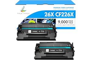 TRUE IMAGE Cartuccia Compatibile In Sostituzione di per HP 26X CF226X 26A CF226A LaserJet Pro MFP M402dn M402n M426dw M426fdw M426fdn M402dw M402d Toner (Nero, Confezione da 2)