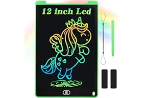 Mamowla LCD Writing Tablet 12 Inch Light Drawing Board Digital Notepad Colorful Digital Ewriter with Lock Function Erasable Electronic Doodle Board for Learning Drawing and Memo,Green (U1B0014G)