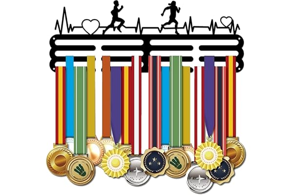 SUPERDANT Porte Medaille Homme Porte Médaille de Sport Support Medaille pour Médailles en Fer Crochet de Rangement Support pour Medaille
