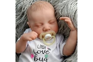 BABESIDE Reborn Baby Dolls 17 inch Soft Body Lifelike Newborn Dolls Boy Reborn Dolls Like a Real Baby (Closed Eyes Boy)