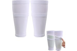 Xzeemo Fútbol Espinilleras Calcetines con Tira Antideslizante, Negro Espinilleras de fútbol para Niños Adultos, Espinilleras Futbol Niño para Juegos de Fútbol, Espinilleras Calcetines Manga