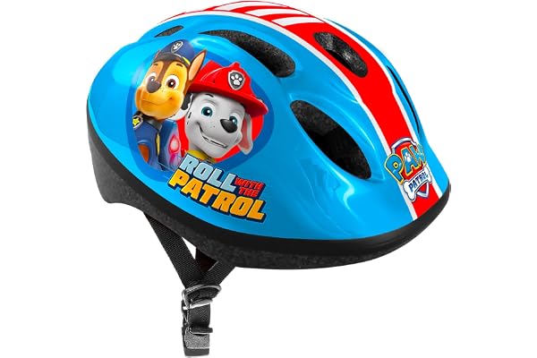 Casque Velo Paw Patrol S. Tour de tête réglable avec système de molette Head Ring assurant Maintien et Confort. 50/56cm. Sangles jugulaires Ajustables.
