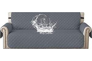 YSTELLAA 100% Impermeable Funda Sofá 3 Plazas, Funda Sofa Anti Gatos Y Perro Mascotas Verano, Sofa Cover Antideslizante Antimanchas Lavable, Gris Oscuro