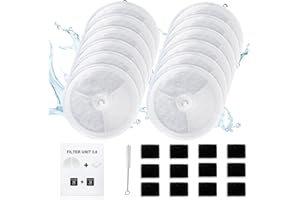 AWOHH 12 PCS Upgraded Filter Unit 3.0 Pet Cat Water Fountain Filters Fit for E versweet Solo 2/Solo SE/3 Pro/2S/3, Including Replacement Filters and Replaced Foam Pump Filter