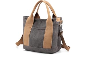 ACNCN Canvas Tote Bag with Zipper Handbags Shoulder Bags Crossbody Bag Backpack for Women's School, Work,Shopping and Travel Needs