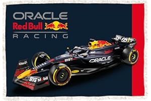 CHARACTER WORLD Oracle Red Bull Racing Officially Licensed Fleece Blanket | Formula One Design Super Soft Warm Throw with Sherpa Reverse | Perfect For Home, Bedroom, Sleepovers & Camping | Size 100 x 150cm | Blue