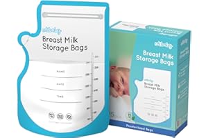 Edibaby, Sachet Conservation Lait Maternelle, Paquet de 100, Sachets pour l'allaitement, Stérilisés, sans BPA, pour Congeler, Conserver, Stocker