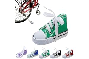 Caduola Personalized Moto Foot Support,Small Shoe Motorbike Side Stand Kickstand Extension Pad,1 x Motorcycle Stand Cute Mini Canvas Shoes Side Stand Motorcycle Accessories (Green)