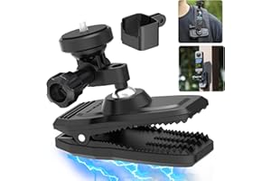 HAFOKO OSMO Pocket 3 Magnetyczny Plecak Klips Uchwyt 360° Obrót Ramię Pasek Uchwyt kompatybilny z DJI OSMO Pocket 3 Akcesoria/GoPro Hero 13/12/11/10/9/8/7/6/5/Insta 360 X4 X3 X2 X ONE RS R GO3