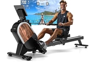 CHAOKE Vogatore Professionale per Casa, Vogatore Magnetico 16 Livelli di Resistenza e Doppia Guida Scorrevole,con App Compatibile, Monitor Bluetooth & Stent Capacità di Carico 160KG