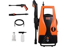 Black & Decker | 1400W, 105Bar High Pressure Washer | with Accessories for Cars Bike Patio Balcony Home Cleaning, Self Primin