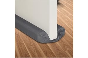 QuFrotty Door Draught Stopper 36",Door Draught Excluder,Weatherproof and Soundproof Door Bottom Seal Strip,Adjustable Noise Cold Air Door Blocker (Silver)