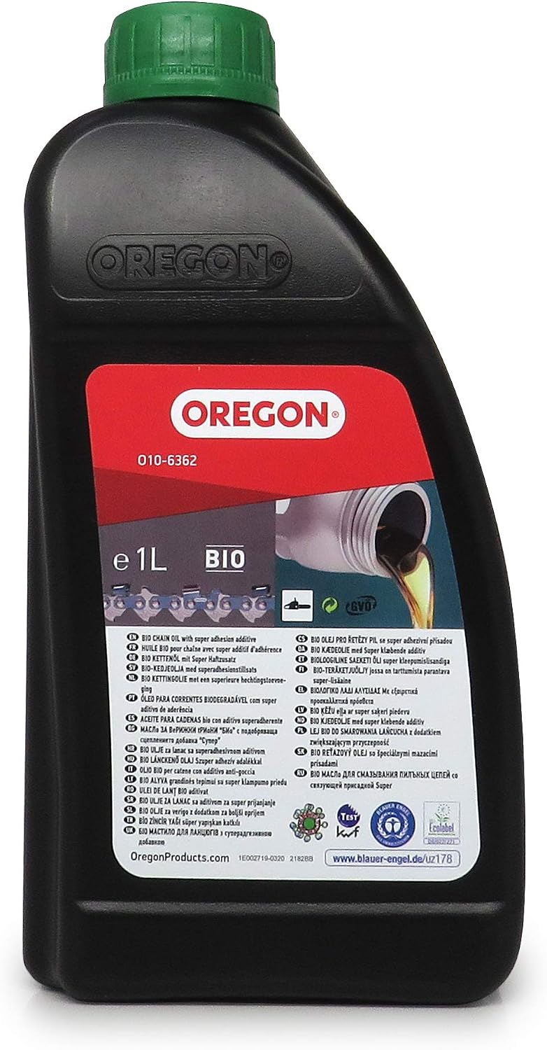 Oregon Aceite Orgánico y Biodegradable para Lubricar Cadenas de Motosierra (Botella de 1 L)