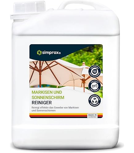 simprax Markisen Imprgnierung - Langzeit-Imprgniermittel fr Markisen,  Sonnenschirme und Sonnensegel - UV-stabil - 5,0L Kanister : Amazon.de:  Garten