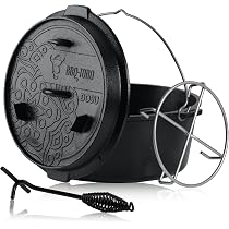 Marmite En Fonte BBQ-Toro Ultimate Dutch Oven 10.5L - Revêtement PRO3+ Anti-Adhésif - Pour Four/Barbecue