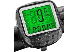 ‎FINIBO FINIBO Fahrradcomputer, Kabelgebundene Kilometerzähler TACHO für Fahrrad, 23 Funktionen wasserdichte LCD Geschwindigkeit Fahrradtacho Radcomputer