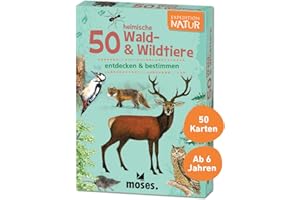 moses. Expedition Natur - 50 heimische Wald- und Wildtiere, Entdeckerkarten zur Bestimmung von Tierarten, Outdoor-Spielzeug für Kinder ab 6 Jahren