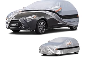 Holthly Funda Coche Exterior para Toyota Yaris(2003-2025),Funda Coche 10 Capas de Protección,Cubre Coche 100% Impermeable,Antipolvo,Cortaviento,Impermeable a la Lluvia,Protección UV