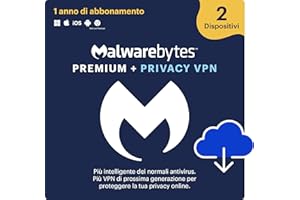 Malwarebytes | Windows/Mac/iOS/Android/Chrome | Premium + Privacy VPN | 2 Dispositivo | 12 Mesi | Codice d'attivazione via email