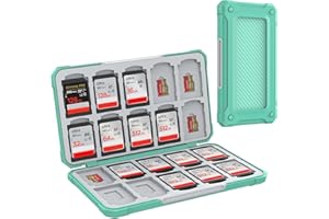 HEIYING Custodia per Schede di Memoria SD/TF, Custodia Portatile per Schede SD Compatibile con 20 SDXC SDHC e 20 TF Slots per Scheda