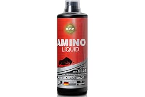 B.P.V BPV - Amino Liquid 1000 ml - Avec tous les acides aminés à chaîne ramifiée BCAA, EAA + Vitamine B6 - Idéal pour tous les sports