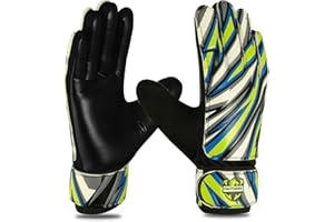 FIGHTSENSE Guanti da portiere di calcio per bambini,ragazzi,guanti da portiere di calcio,palmo in lattice da 4 mm, traspirante,supporto per il polso