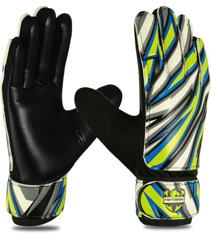 Guanti Da Portiere Calcio Keeperking Per Bambini – Modello Oro Nero, Taglie Ragazzi