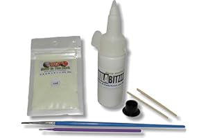 ZUPERPAINT Glow in The Dark Uhr Uhr Hände Re-lume Set - Basis M & Pulver - Aqua