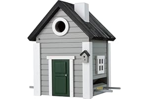 Wildlife Garden WG119 Multiholk Graues Haus - Der Kombinierte Futtertisch und Nistkasten aus Holz