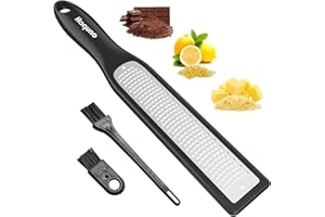 Haquno Lemon Zester, Grater Zester — Parmesan Cheese Lemon, Ginger, Garlic, Nutmeg, Chocolate, Vegetables, Fruits - Razor-Sharp Stainless Steel Blade