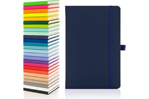 ‎NOTES LONDON Notes London Eco A5 Notizbuch mit linierten Seiten, Stiftschlaufe, Band, Datumsmarkierungen und Papiertasche, mittleres gebundenes Tagebuch, Notizbuch, nachhaltig angebautes Papier (marineblau)