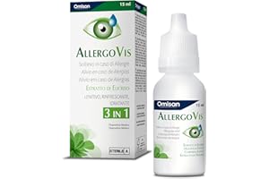 OMISAN Allergovis 3in1 - Collirio Sterile. Lenisce, Rinfresca, Idrata occhi irritati. Con Estratti Naturali di Elicriso - 15 ml